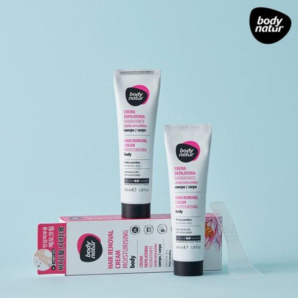 (2 шт.) BODY NATUR Крем для удаления волос Цветок лотоса 100 мл x 2 шт.