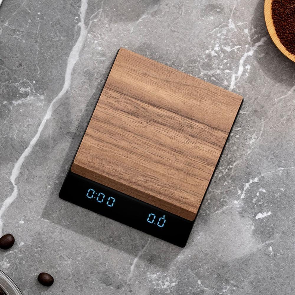 LED Mini Wooden Tea Scale Type-c Precision Tea Scale Electronic Tea Scale Coffee Weighing