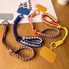 Hand-woven Phone Case Braided Lanyard Polyester Braided Colorful Wrist Straps  Birthday Gift