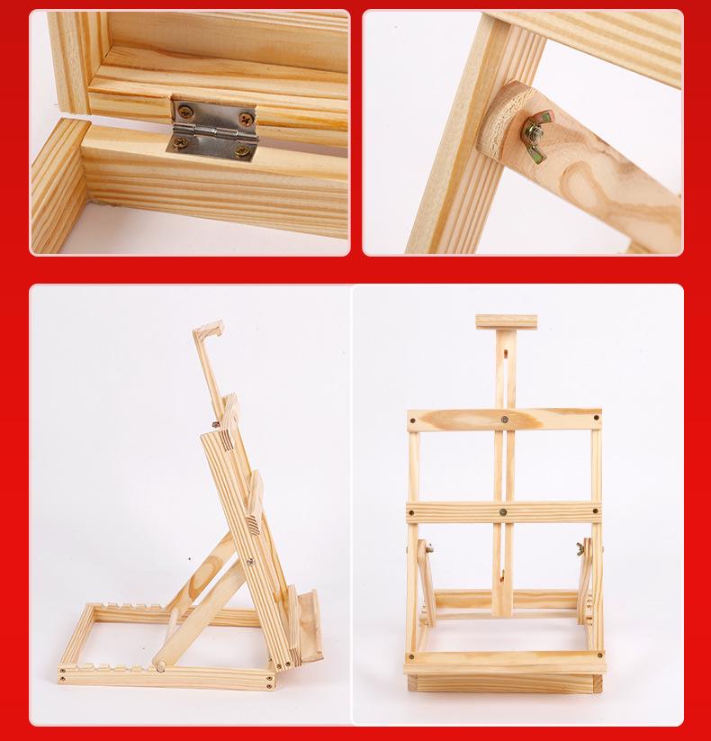 Foldable Wooden Tabletop Easel & Art Set for Kids