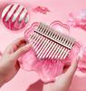 Acrylic Transparent Kalimba Yoga Meditation Chromatic Cherry Blossoms Kalimbas Healing Miniature Professional Scale Musical Instruments Fingers Piano