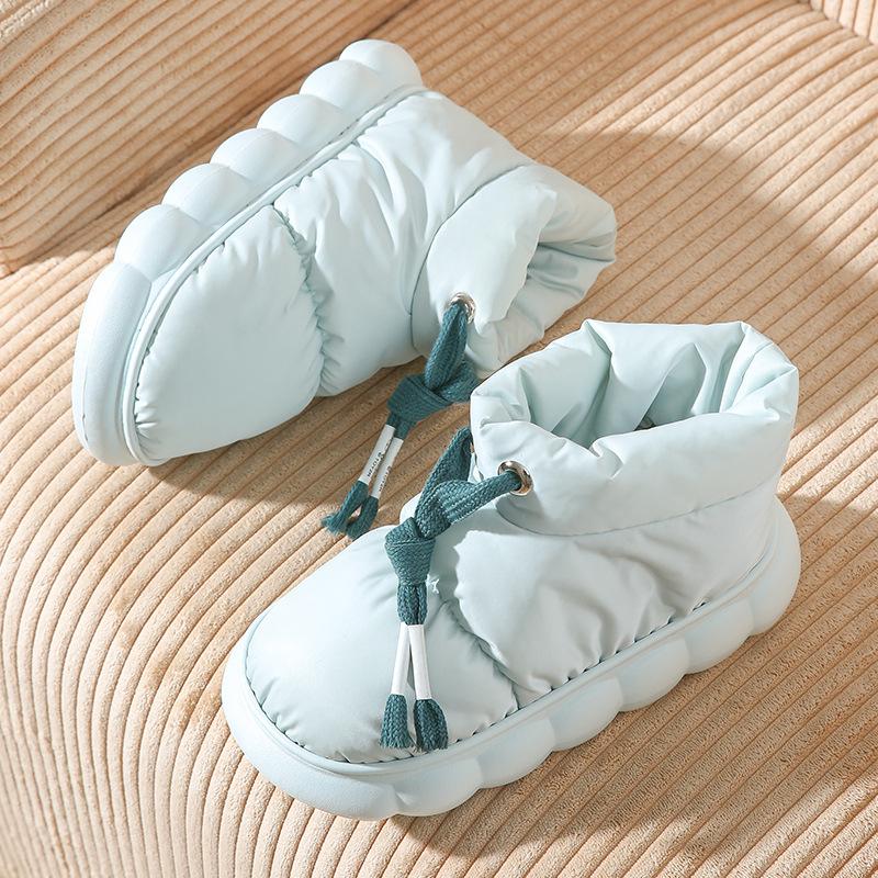 Зимние ботинки для женщин, зима 2024, новые теплые плюшевые толстые удобные хлопковые ботинки, водонепроницаемые нескользящие уличные ботинки, повседневная обувь на плоской подошве