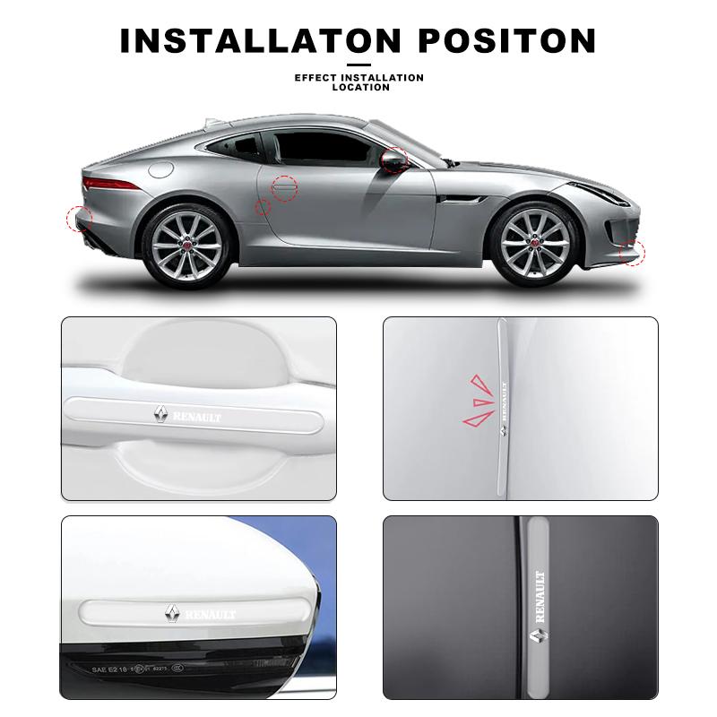 4 шт./компл. Защитная наклейка на ручку двери автомобиля Автостайлинг Для Renault Dacia Megane Clio Captur 2 3 4 Fulence Kadjar Duster Captur Logan Borui