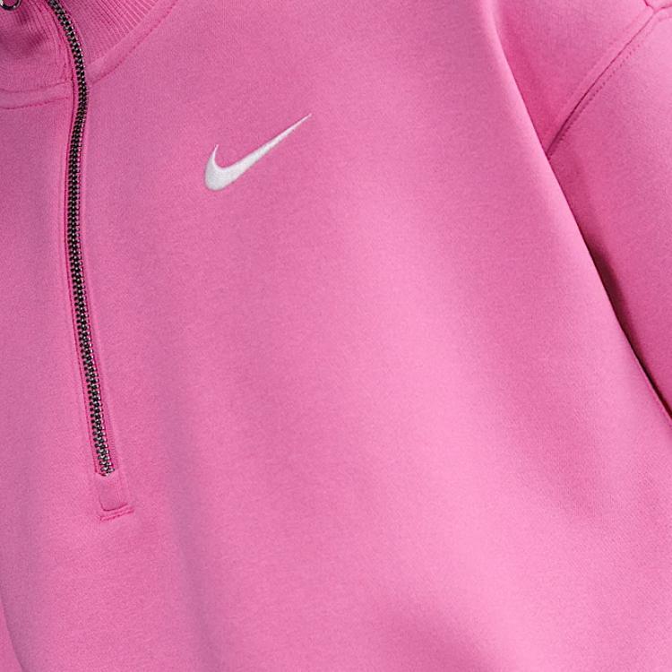 Nike Спортивная одежда Phoenix Fleece Удобная Стильная Простая Толстовка Женские топы Розовый DQ5767-675