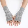 Solid Color Half Finger Gloves Soft Fingerless Gloves Fashion Half Finger Mitten  Unisex