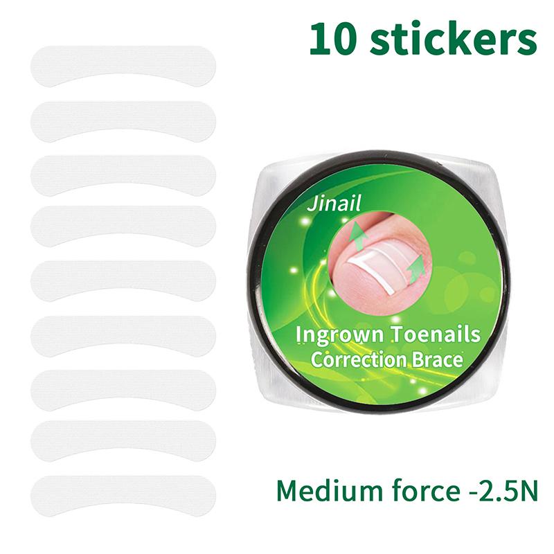 10 шт. Инструменты для коррекции вросшего ногтя, выпрямляющий зажим, скоба, эластичная наклейка-пластырь, инструмент для педикюра для ухода за ногтями