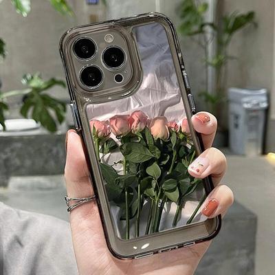 Чехол для телефона с цветком розы для iPhone 14 Pro, чехол для iPhone 11 13 12 15 Pro Max XR XS X 7 8 Plus SE SE3, мягкий противоударный прозрачный чехол
