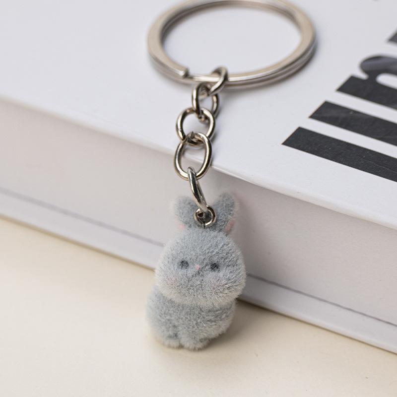 Брелок для ключей Furry Kitten Handmade Y2k Women Fashion Acrylic Animal Plush Bulb Keychain Bag Cushion Gift Keychain Accessories