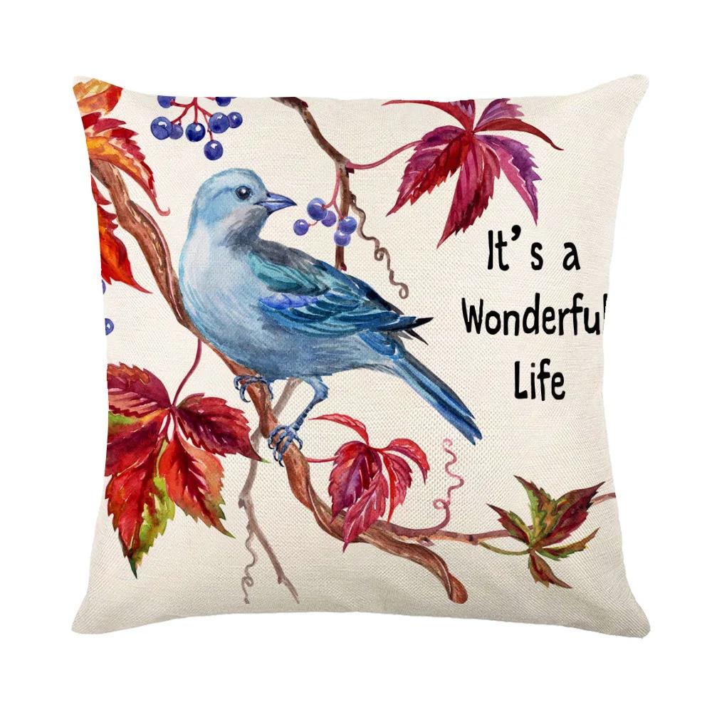 Christmas Cushion Cover Linen Pillow Covers Holiday Decoration Home Decor Salon Sofa Pillow Case Throw/Couch