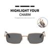 3pcs Fashion Small Square Sunglasses Women Brand Designer Metal Frame Square Punk Sun Glasses Men Popular Glasses UV400