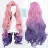 Аниме парик игровой парик Серафина косплей парик KDA косплей вьющиеся розовые фиолетовые парики термостойкие синтетические волосы