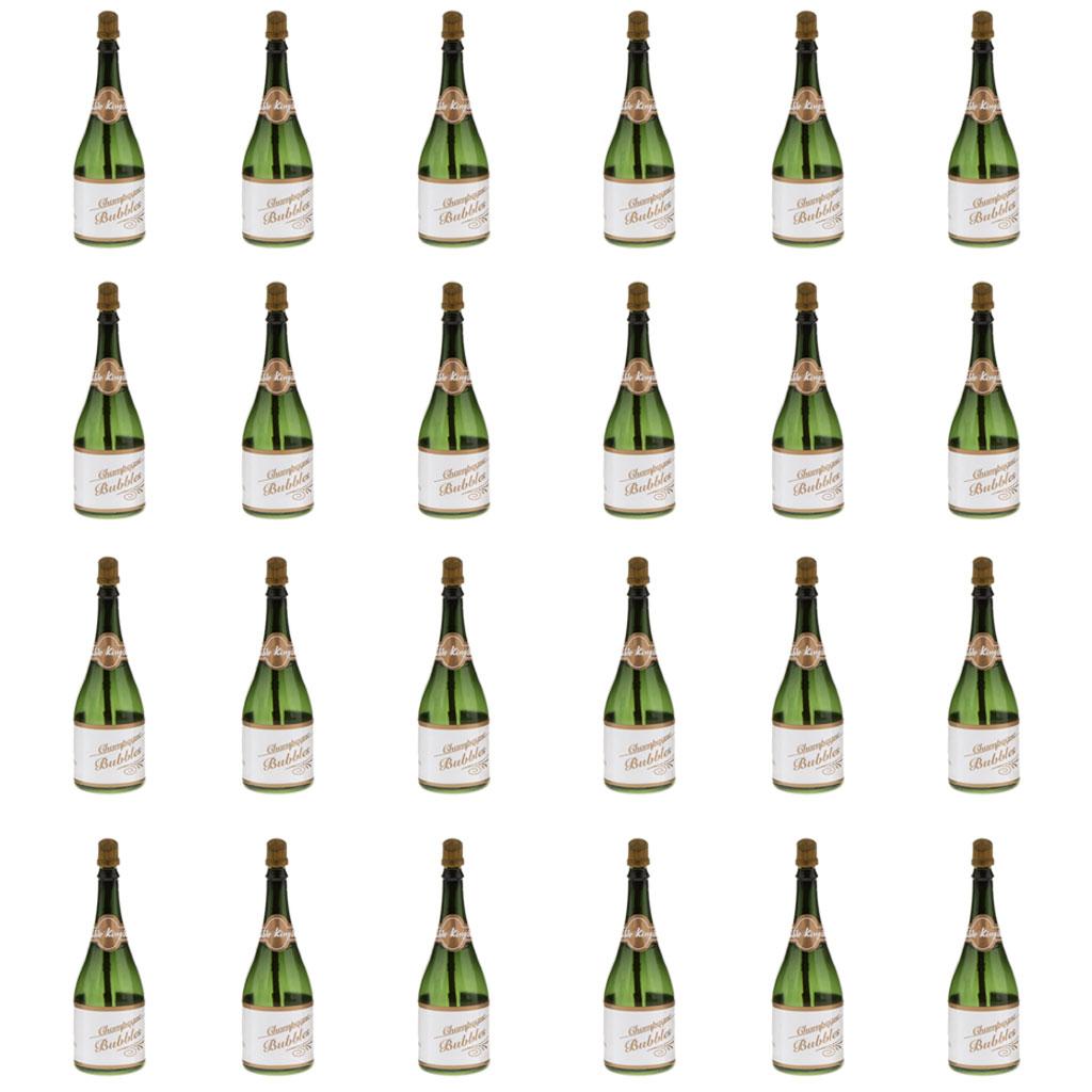 24Pcs Mini Champagne Empty Bubbles Bottle Wedding Party Favors Reception Years