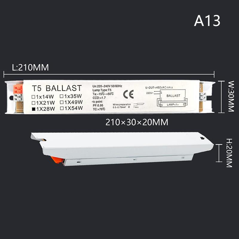 AC 220-240V Широкое напряжение T8 T5 Компактный электронный балласт Мгновенная трубка Настольные лампы Флуоресцентные лампы Балласт Товары для дома и офиса