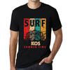 Men’s Vintage Tee Shirt Graphic T Shirt Surf Summer Time KOS Deep Black
