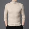 Autumn Men's Turtleneck Knitted Sweaters Winter Warm Slim Fit Pullover Sweater Breathable Solid Color Streetwear Tracksuit