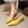 Women High Heels 2025 Summer New Pointed Toed Pumps Female Stiletto Slingback Shallow Weddings Shoes Zapatos