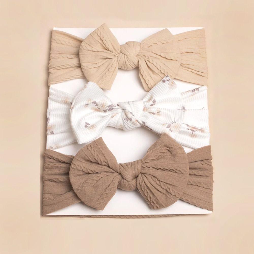 3Pcs/Lot Soft Baby Headbands Elastic Headwear Cute Headwrap  for 0-2Years