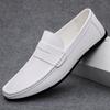Men's Leather Shoes Driving Flat Casual Shoes Trendy Fashion Outdoor Lazy Loafers Men's Shoes