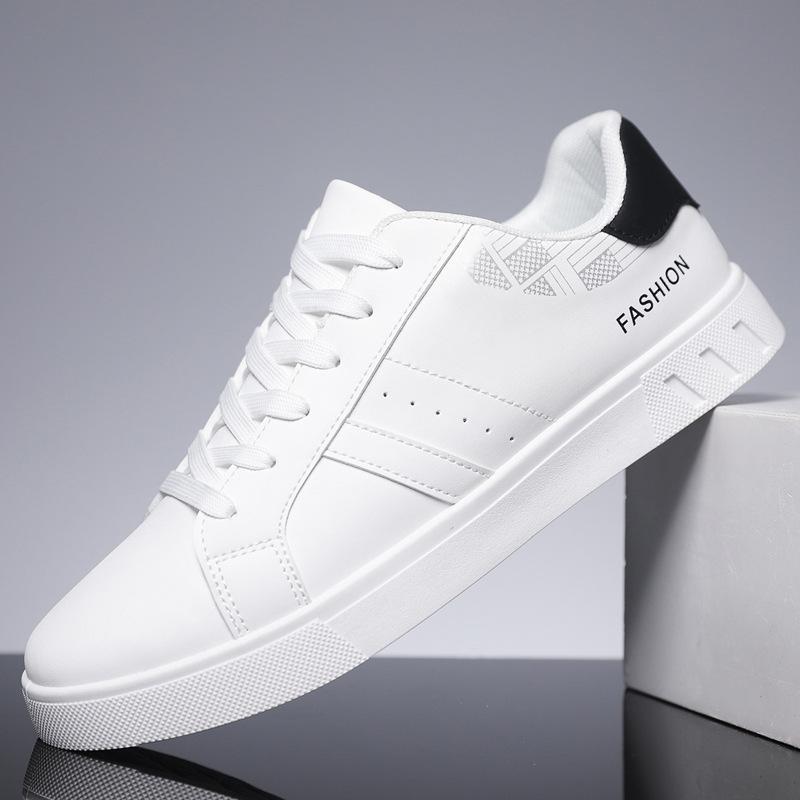 Белые вулканизированные кроссовки для мужчин, на плоской подошве, удобная обувь, на шнуровке, модные, большого размера, 39-48, осень, весна