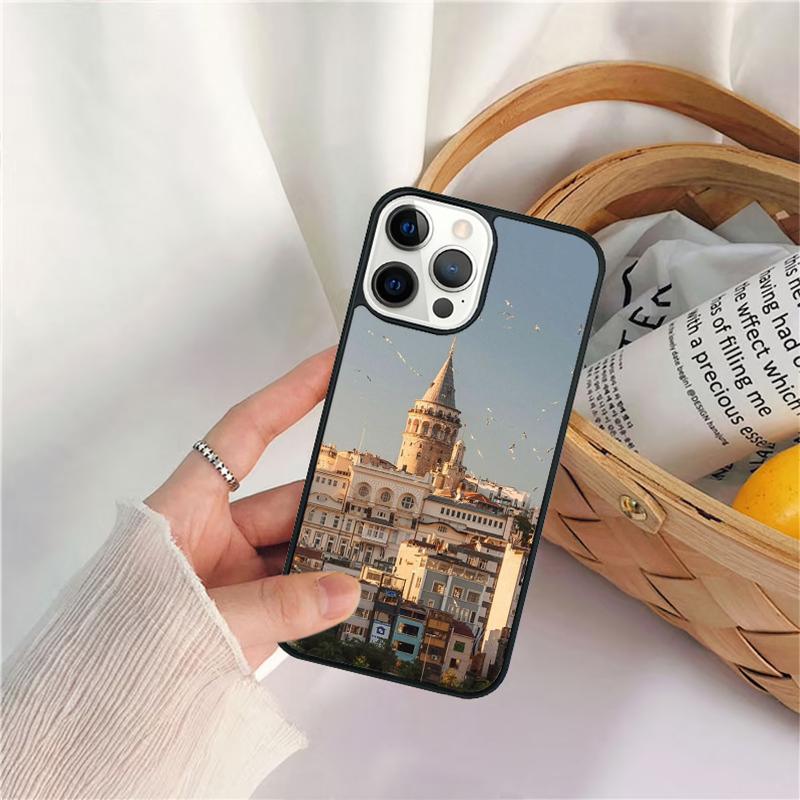 Турция Стамбул Пейзаж Чехол для телефона Для iPhone 17 Air 16 15 14 11 12 13 Pro MAX Plus coque Обложка Корпус