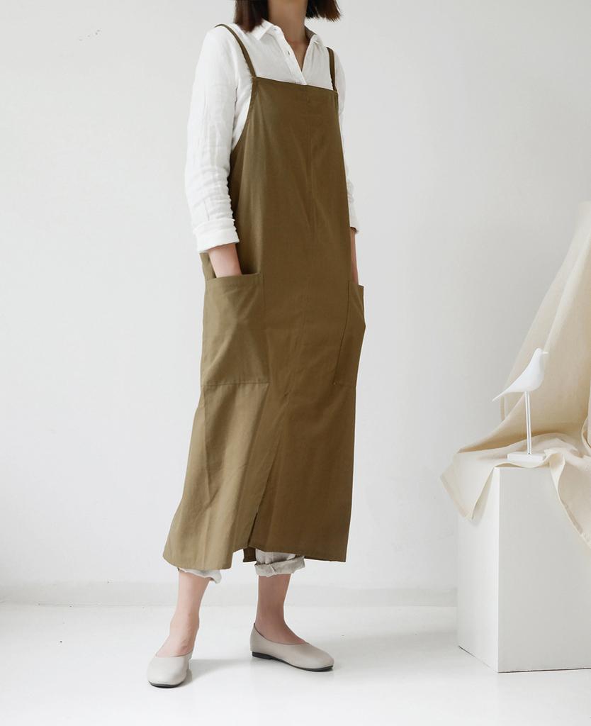 Водонепроницаемый дышащий хлопковый фартук для дома, японской и корейской домашней работы, антигрязный, кухня, кофейня, маникюрный салон, фартук