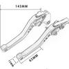 AL-mart Motorcycle Short Style Brake Levers Clutch Levers Levers Set 6 Levels Adjustable for Honda VTR1000F 1998-2005, CBF1000 2006-2009