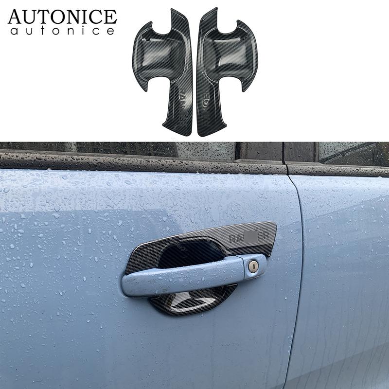 Декоративная накладка-чашка наружной дверной ручки цвета карбонового волокна, подходит для Ford Ranger Wildtrak Raptor 2012-