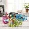 3/4 Grid Metal Mesh Pen Holder Large Capacity Makeup Brush Storage Bucket  Bedroom Decoration
