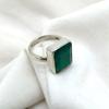 Женские кольца ручной работы с изумрудным драгоценным камнем из стерлингового серебра 925 пробы