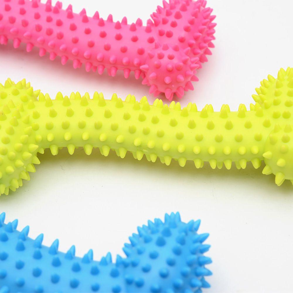 Interesting Molar Training Chew Rubber Thorn Bone Dog Toys chewing bite Teething Toy Puppy molar