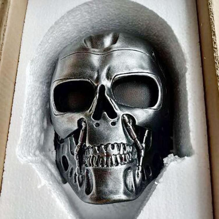Halloween Terminator Mask Full Face Resin Costume Mask For Parties And Role Play