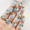 50Pcs Cute Cartoon Mini Colorful and Shiny Flowers Nail Art Resin Designer Charms DIY Craft For Nail 3D Decorations Jewelry