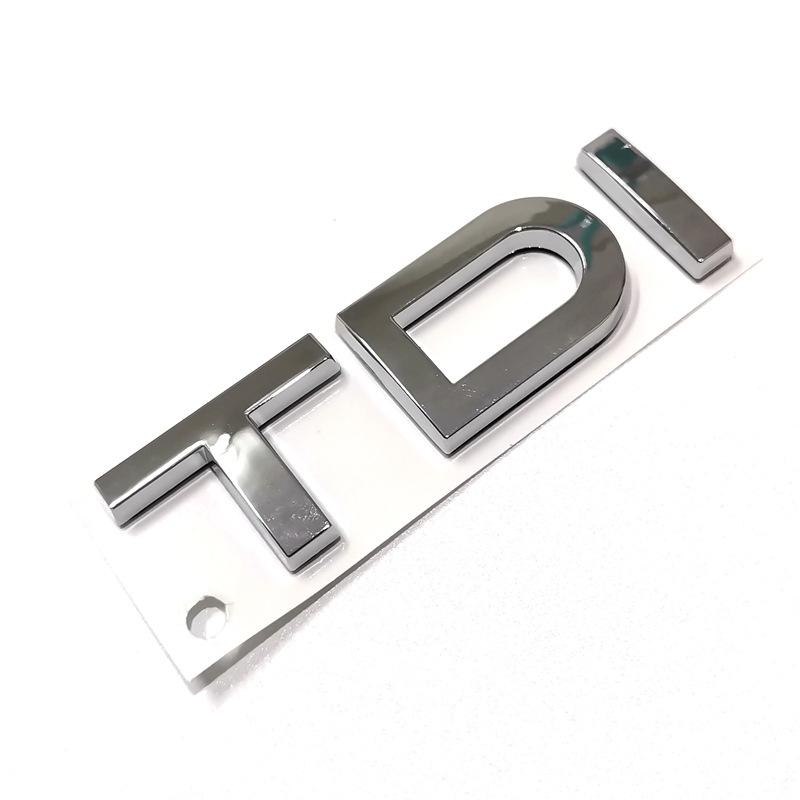 1X хромированная глянцевая черная наклейка из АБС-пластика TDI на заднюю часть автомобиля с эмблемой для A1 A3 A4 A5 A6 A6L A7 A8 S3 S6 Q3 Q5 Q7 TT S RS