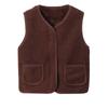 Winter Kids Vest Sleeveless Padded Horse Clip Outer Wear Lamb Wool Vests