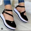 2024 New Women Platform Wedge Sandals Plus Size Comfort Sneakers Summer Outdoor Sports Beach Casual Shoes Covered Toe Sandals