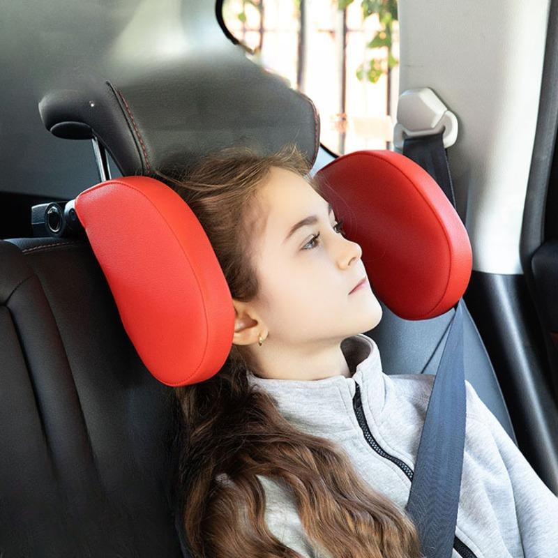 Регулируемая подушка для головы автомобиля, креативные аксессуары для салона автомобиля, боковая детская дорожная подушка для сна, U-образная хлопковая подушка для шеи с эффектом памяти