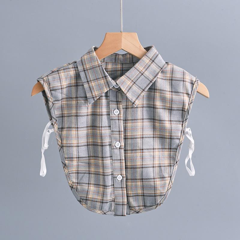 New Fake Collars Woman Vintage Half Shirt False Collar Woman Embroidery Detachable Lapel Collar Faux Col Accessories