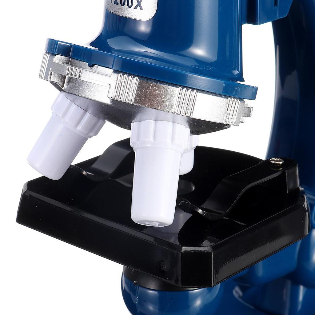 100x 400x 1200x Zoom Illuminated Monocular Children Kid Biological Microscope Set Student Educational Toy Gift