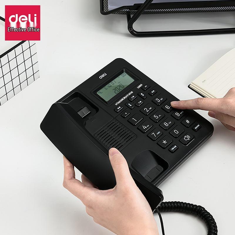 Deli 13606 Wired Desk Telephone with Caller ID for Office and Home Use