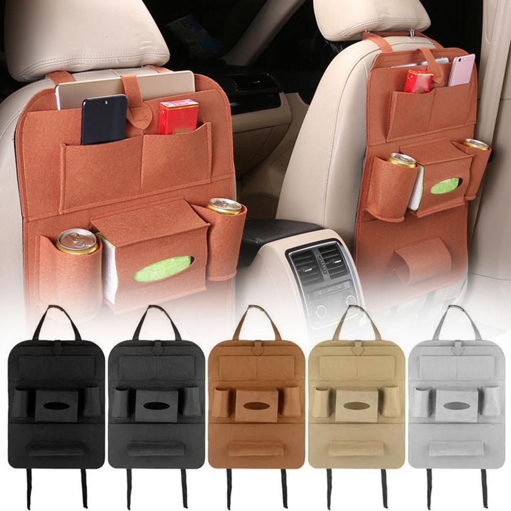 Car Seat Backrest Protector Multi-functional Storage Bag Universal Car Back Seat Storage Bag Organizer Car Accessories