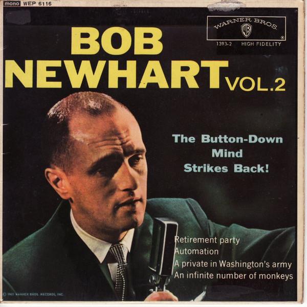 7-дюймовая пластинка БОБ НЬЮХАРТ The Button Down Mind Strikes Back WEP6116 Warner Bros. Re 1963 UK Саундтреки Мюзиклы Б/у