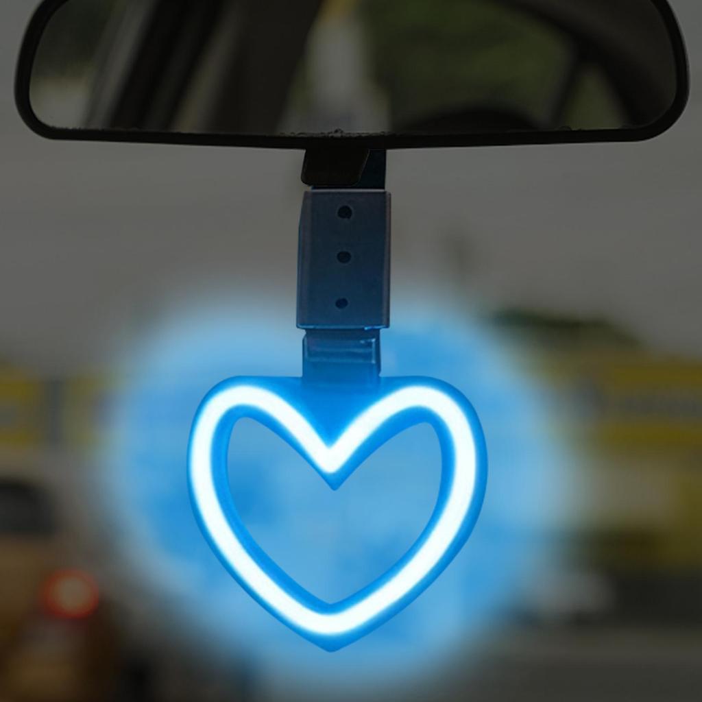 Светодиодная подсветка салона автомобиля в форме сердца Светодиодная автомобильная декорация Ручки для автомобиля в форме сердца для внедорожника, автодома, седана, грузовика Авто