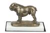 Bulldog, English Bulldog, British Bulldog - Dog Figurine, Figure On a White Base, Trophy for Dog Show Exhibition