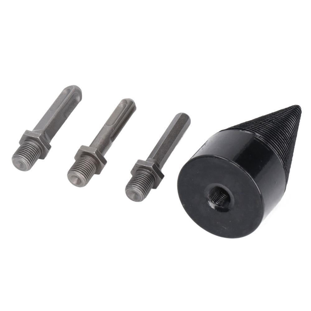 4pcs Heavy Duty Detachable Log Splitter Bit Hex Shank Firewood Drill Bit  Family Heating