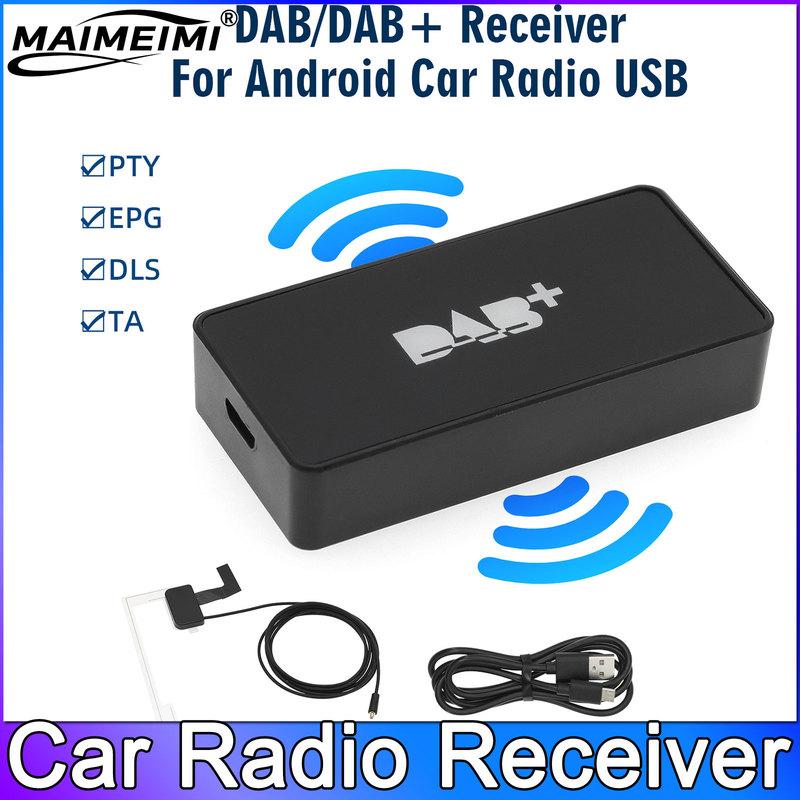 Car Radio Receiver DAB+ Antenna for Android With USB Adapter GPS Stereo DAB Receiver Player Automatic Scan Support Channel List
