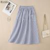 Женские повседневные юбки в полоску свободного кроя с эластичной талией для лета