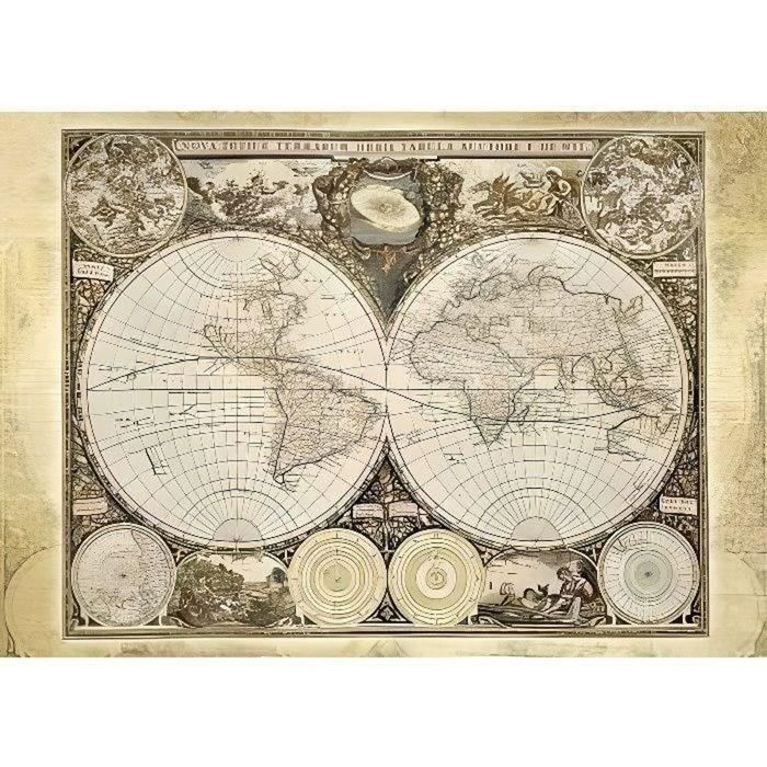 Historical World Map Puzzle - Schmidt Spiele - 2000 Pieces - Premium Quality