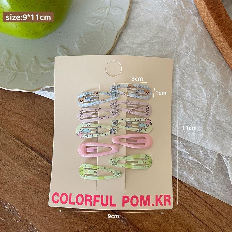 10/12 шт. Новые корейские заколки для детей, девочек, цвет молочного чая, заколки-принцессы, заколка на челку, боковая заколка, аксессуары для волос для маленьких девочек