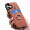 Premium Horizontal Flip Phone Case with RFID Blocking for iPhone 16 Pro Max 16e 15 14 Plus 13 Pro 12 11 XS 360° Rotatable Ring Kickstand Wallet Case