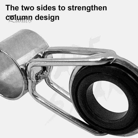 45Pcs/Box Fishing Rod Guide Ring Assorted Sizes Stainless Steel Ceramic Eyelet Replacement Freshwater Saltwater Fishing Pole Tip Repair Kit